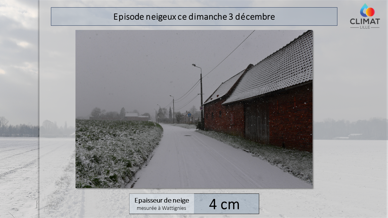 Un épisode neigeux a concerné l'ensemble de la Flandre romane ce dimanche 3 décembre en matin&ea